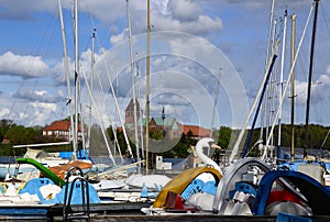 Historical Cathedral and Marina in the Town Ratzeburg, Schleswig - Holstein