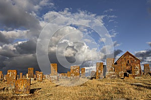 Historical cemetery of Noratus in Armenia.