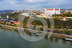 Historical center of Bratislava with Castle