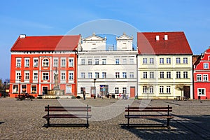 Historical center of Bytom Odrzanski, Poland