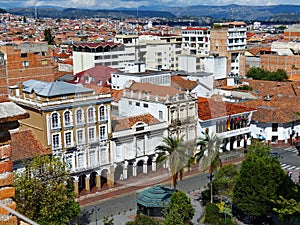 Historical center of Cuenca, Ecuador.Street Luis Cordero photo