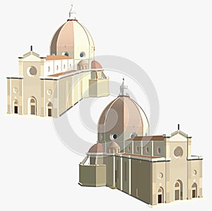 Ã¢â¬Å½Historical Center of Florence-Architecture columns details vector image, beams, architectural decoration, architectural styles photo