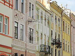 Historical center of Lviv city. Rynok square. Ukraine. Eastern Europe.