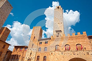 Historical center of the medieval village of San Gimignano, Tuscany