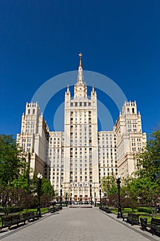 Historical center of Moscow. Stalin skyscraper.