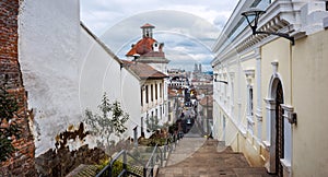 Historical center of old town Quito