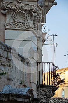 Historical center of Ragusa Ibla in Sicily