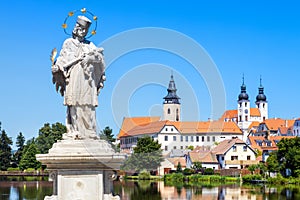 Historical center, Ulicky pond, Telc UNESCO, Vysocina district, Czech republic, Europe