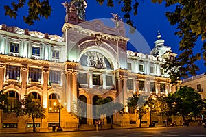 The historical center of Valencia city, Spain