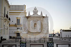 Historical central street in Gallipoli, Italy