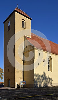 Historical Church in Autumn in the Town Rheinsberg, Brandenburg