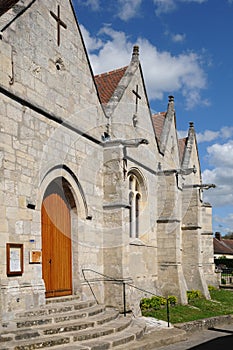 The historical church of Fourges in Eure