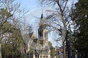 Historical Church in the Neighborhood Grunewald, Berlin photo