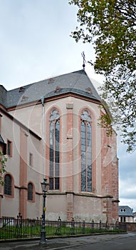 Historical Church in the Old Town of Mainz, Rhineland - Palatinate