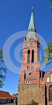 Historical Church in the Old Town of Nienburg at the River Weser, Lower Saxony photo