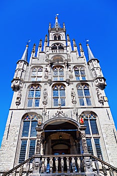 Historical city hall in Gouda, Netherlands