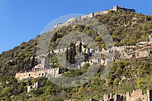 Historical city of Mystras in Greece