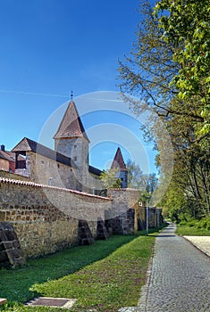 City wall in Amberg, Germany photo