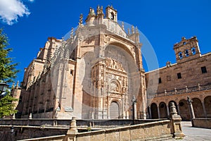 Historical Convent of San Esteban located in the Plaza del Concilio de Trento in the city of Salamanca built photo