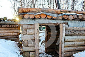 Historical copy of dug-outs and trenches of the Second World War 1939-1945