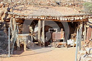 Historical cottage of opal miners in Andamooka, South Australia