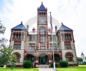 The Historical De Witt County Courthouse in Cuero, Texas along t photo