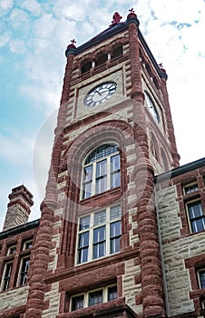 The Historical De Witt County Courthouse in Cuero, Texas along t photo