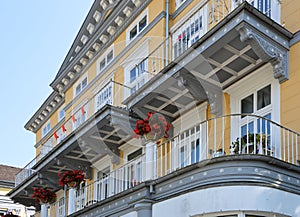 Historical Facade in the Resort Bad Pyrmont, Lower Saxony