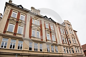 Historical facades in the city centre of the city of Detmold