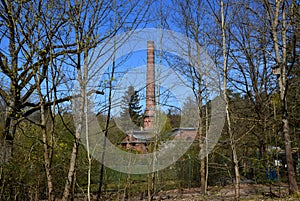 Historical Factory in Spring in the Forest Grunewald, Berlin photo