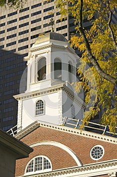 Historical Faneuil Hall from Revolutionary America in Boston, Massachusetts, New England