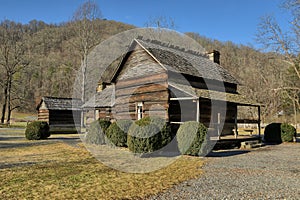 Historical farm in the Great Smoky Mountains of North Carolina