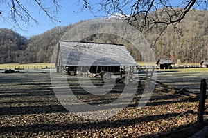 Historical farm in the Great Smoky Mountains of North Carolina