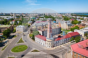 Historical fire-tower of Rybinsk, Yaroslavl oblast, Russia