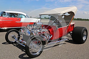 Historical 1925 Ford Hot Rod on display at the Antique Automobile Association of Brooklyn annual Spring Car Show