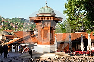 Historical fount in Sarajevo, Bosnia Herzegovina photo