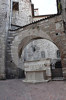 Historical fountain for drinking water, Perugia