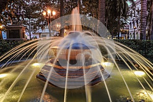 Historical Fountain in the park Cartagena de Indias, Colombia. S photo