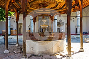 Historical fountain in the territory of  Gazi Husrev-beg Mosque in Sarajevo. Bosnia and Herzegovina