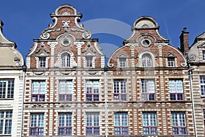 Historical gables in Arras, France