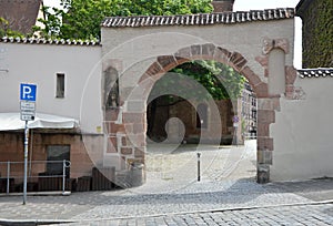 Historical Gate in the Old Town of Nuremberg, Franconia, Bavaria
