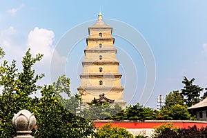 Historical Giant Wild Goose Pagoda in Xi\'an