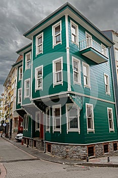Historical Green Wooden House in Kadikoy photo