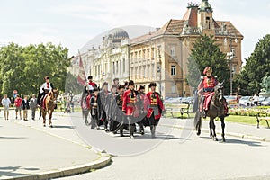 Historical guard marching in Zagreb