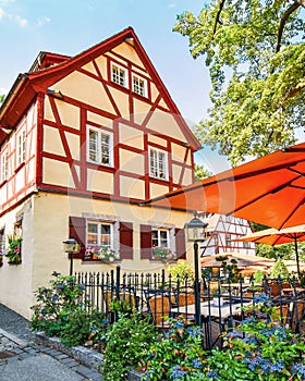 Historical half-timbered house in Chemnitz Saxony / Germany