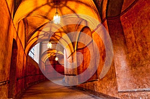 Historical hallway in castle