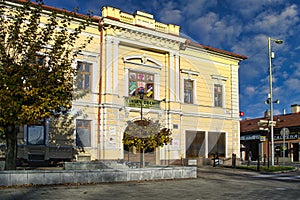 Historical house in namestie generala M. R. Stefanika square in Brezno