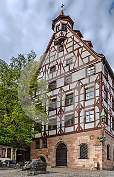 Historical house in Nuremberg, Germany