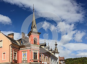 Historical house in the town of Spittal an der Drau, Carinthia, Austria