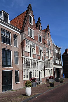 Historical houses in Hoorn, Holland photo